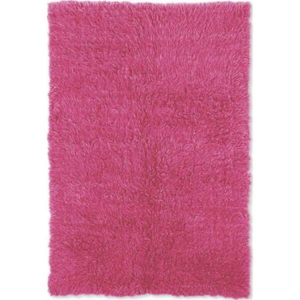 Linon 8 X 10 Ft. New Flokati Flat Woven Area Rug - Fuschia FLK-NFVF81